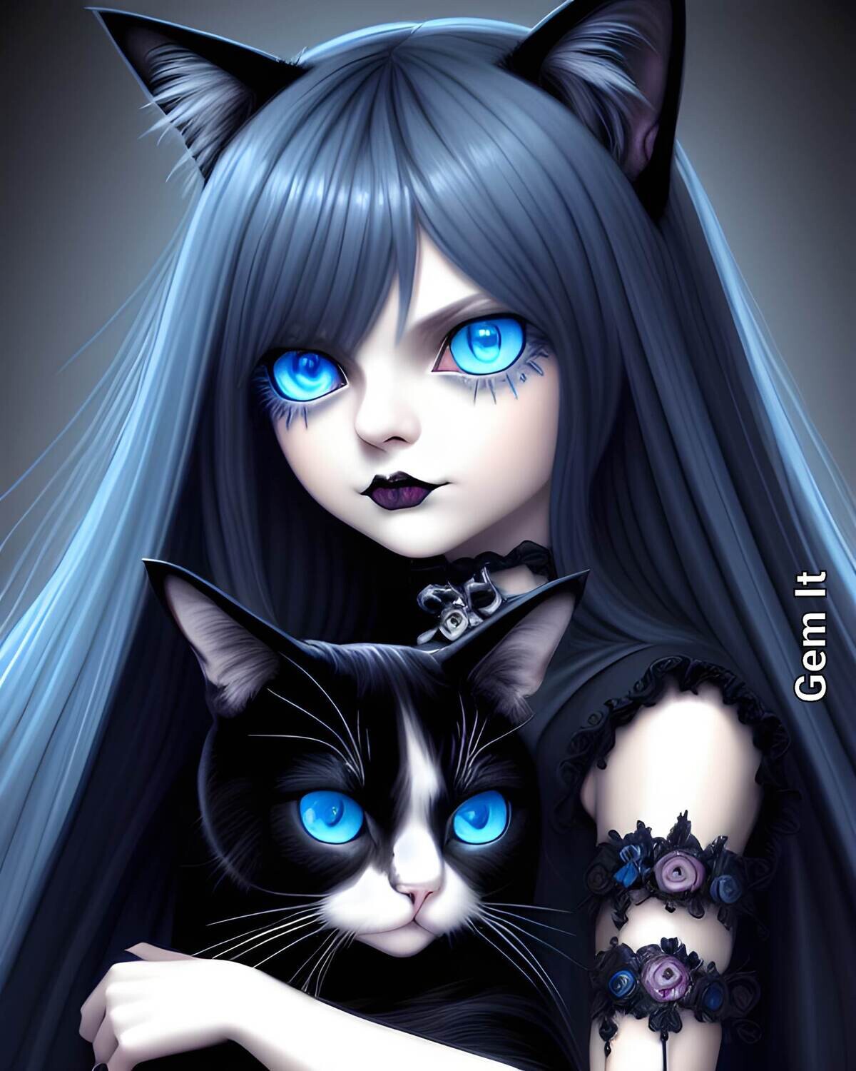 Gothic Catgirl  2 - Specially ordered for you. Delivery is approximately 4 - 6 weeks.