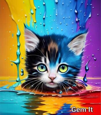 Splash Art Kitten 1 - Specially ordered for you. Delivery is approximately 4 - 6 weeks.