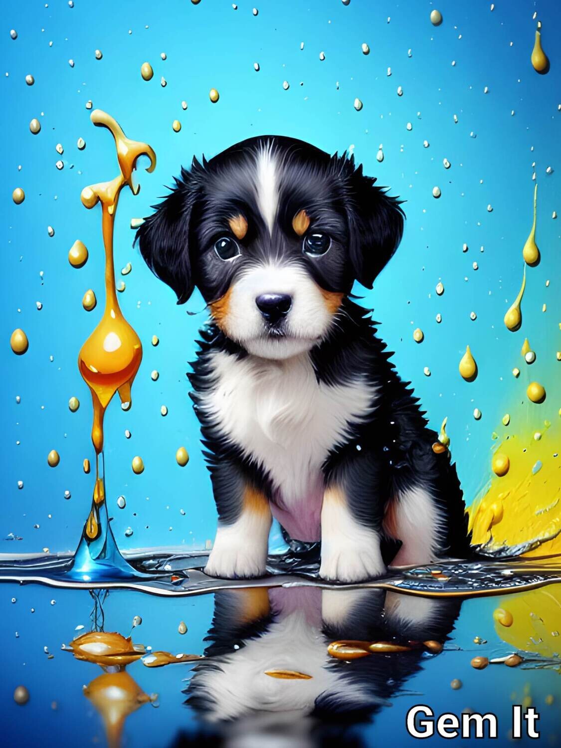 Splash Art Puppy 1 - Specially ordered for you. Delivery is approximately 4 - 6 weeks.