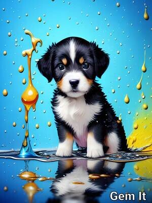 Splash Art Puppy 1 - Specially ordered for you. Delivery is approximately 4 - 6 weeks.