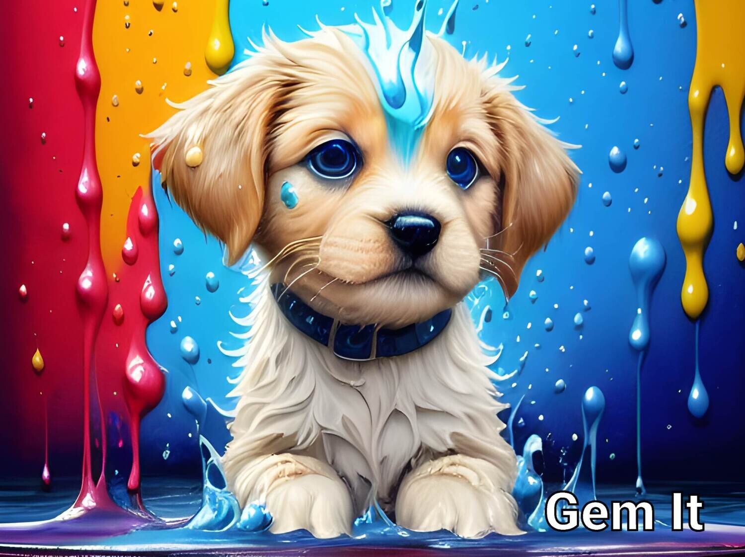 Splash Art Puppy 4 - Specially ordered for you. Delivery is approximately 4 - 6 weeks.