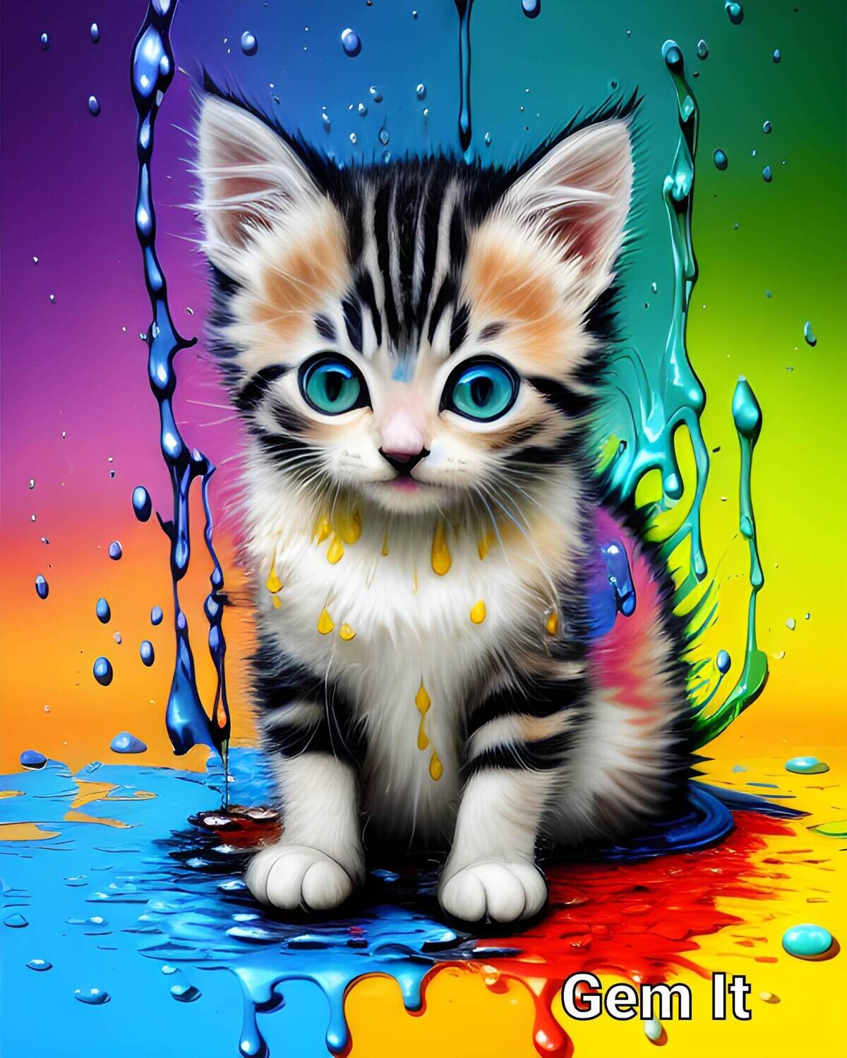 Splash Art Kitten 2 - Specially ordered for you. Delivery is approximately 4 - 6 weeks.