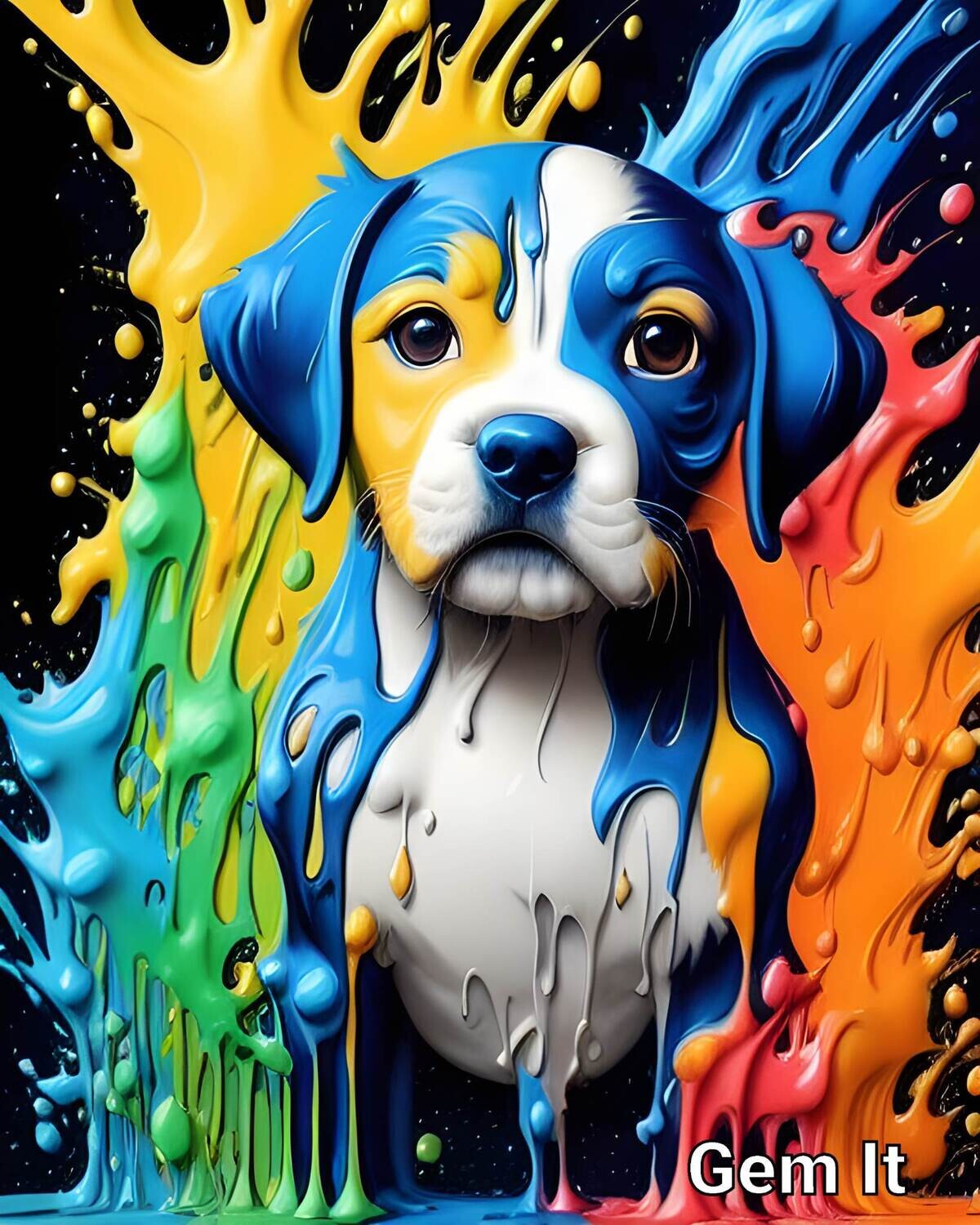 Splash Art Puppy 7 - Specially ordered for you. Delivery is approximately 4 - 6 weeks.