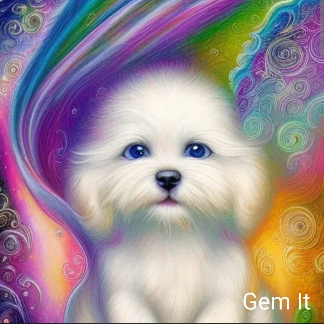 Fluffy white puppy 2 - Full Drill Diamond Painting - Specially ordered for you. Delivery is approximately 4 - 6 weeks.