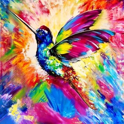 Colourful Humming Bird - Full Drill Diamond Painting - Specially ordered for you. Delivery is approximately 4 - 6 weeks.