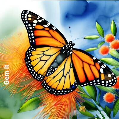Monarch Butterfly - Full Drill Diamond Painting - Specially ordered for you. Delivery is approximately 4 - 6 weeks.