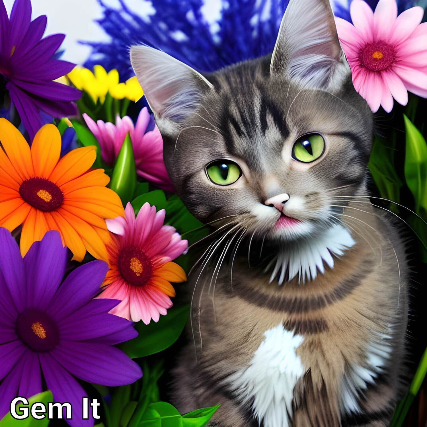 Kitten in Flowers 1 - Full Drill Diamond Painting - Specially ordered for you. Delivery is approximately 4 - 6 weeks.