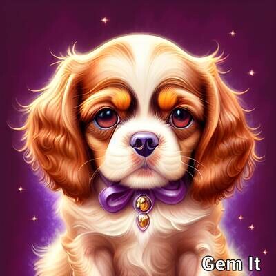 Cavalier Puppy - Full Drill Diamond Painting - Specially ordered for you. Delivery is approximately 4 - 6 weeks.