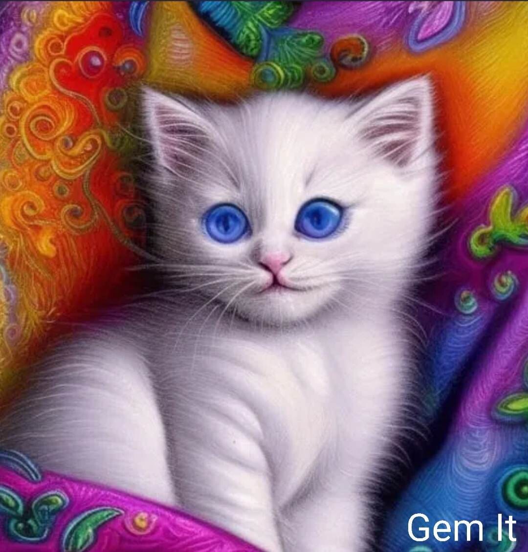 Fluffy White Kitten 2 - Full Drill Diamond Painting - Specially ordered for you. Delivery is approximately 4 - 6 weeks.