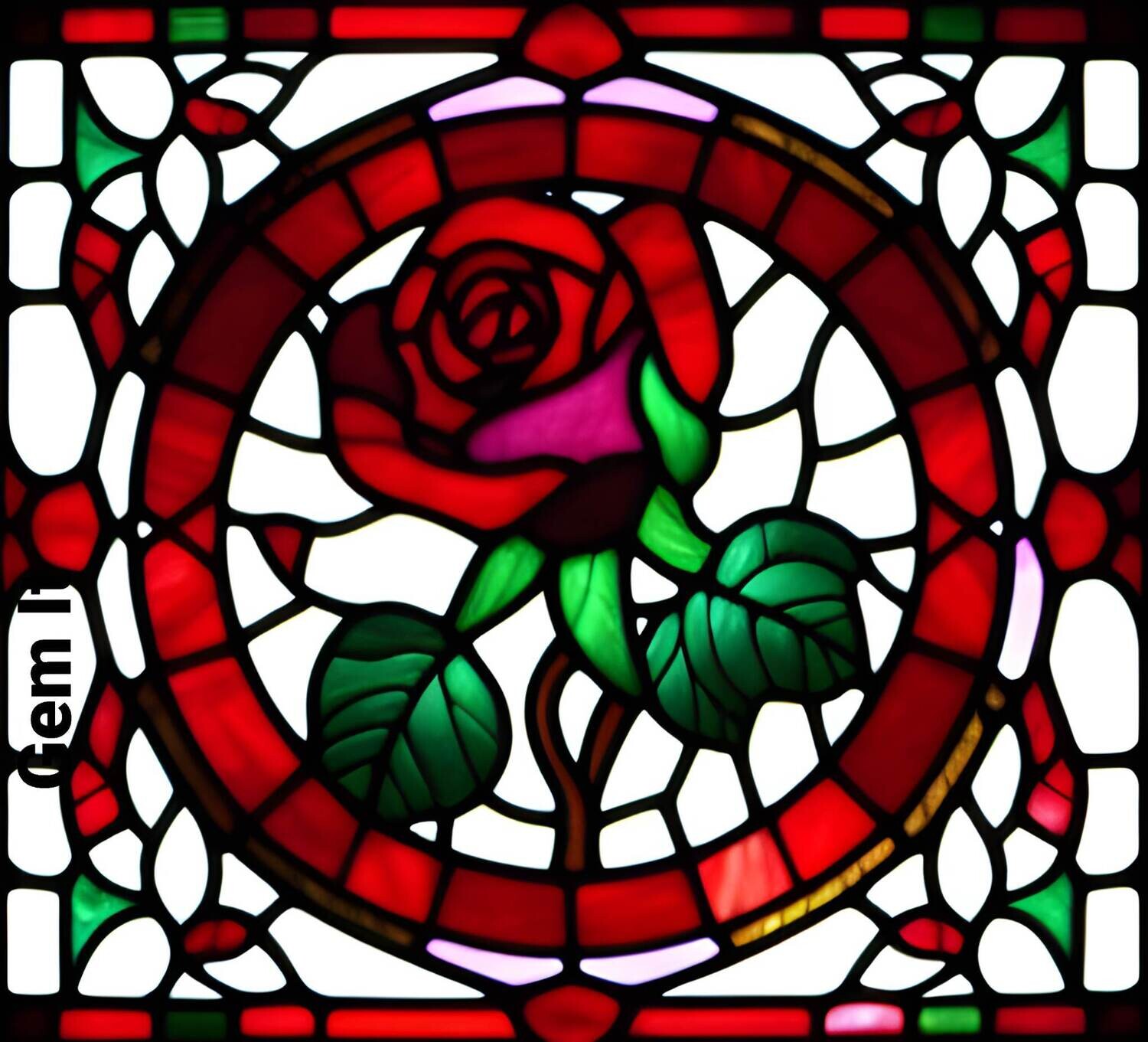 Stained Glass Rose - Full Drill Diamond Painting - Specially ordered for you. Delivery is approximately 4 - 6 weeks.