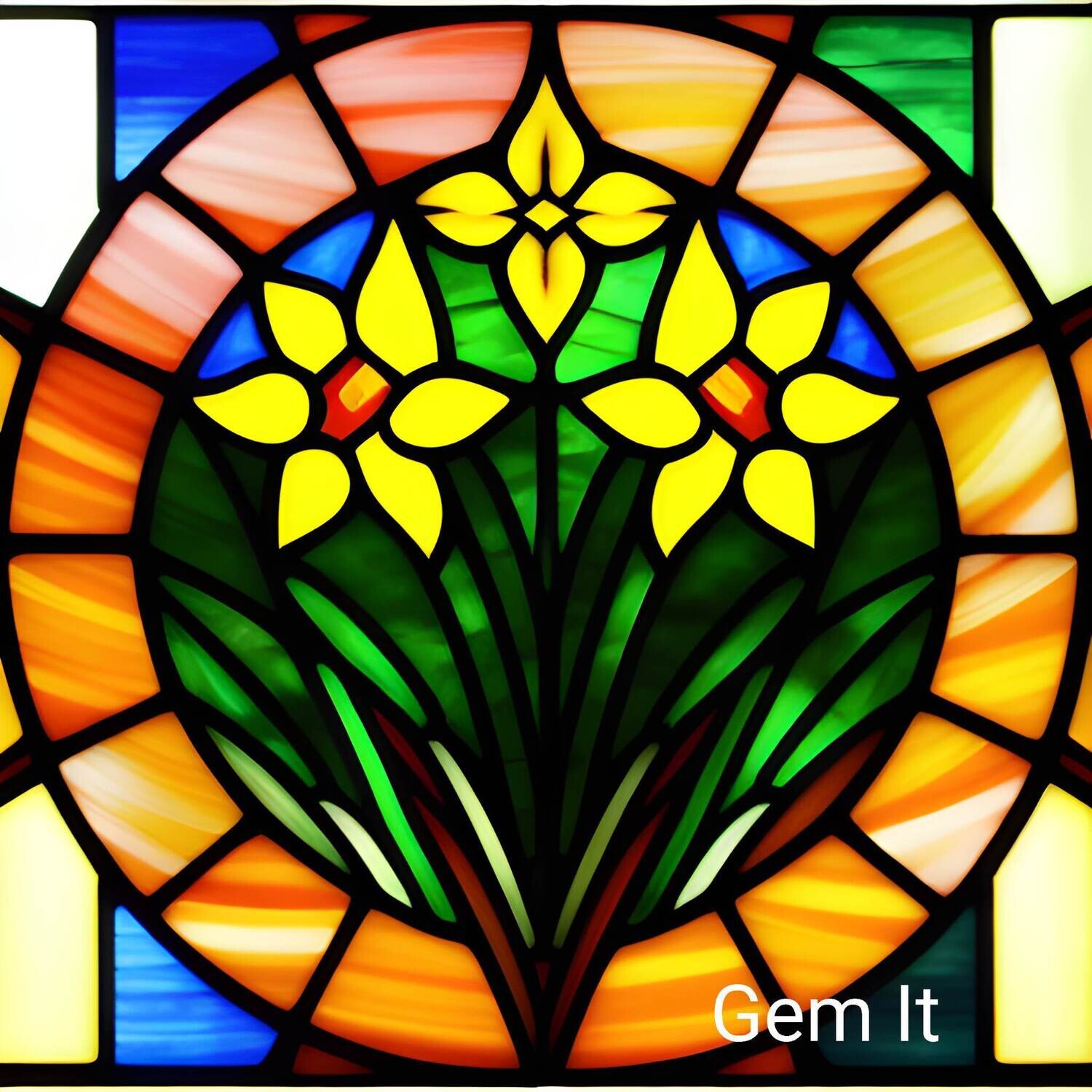 Stained Glass Flowers 1 - Full Drill Diamond Painting - Specially ordered for you. Delivery is approximately 4 - 6 weeks.