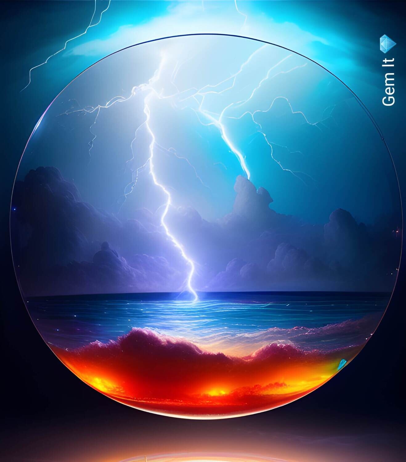 Storm in a glass sphere - Specially ordered for you. Delivery is approximately 4 - 6 weeks.