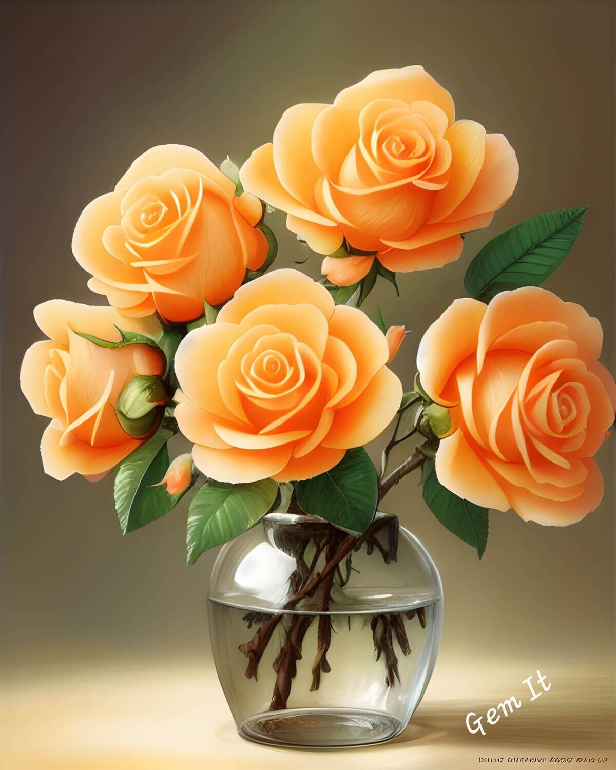 Roses Apricot 3 - Specially ordered for you. Delivery is approximately 4 - 6 weeks.