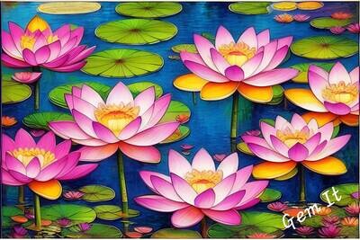 Lilly Pond 134 - Specially ordered for you. Delivery is approximately 4 - 6 weeks.