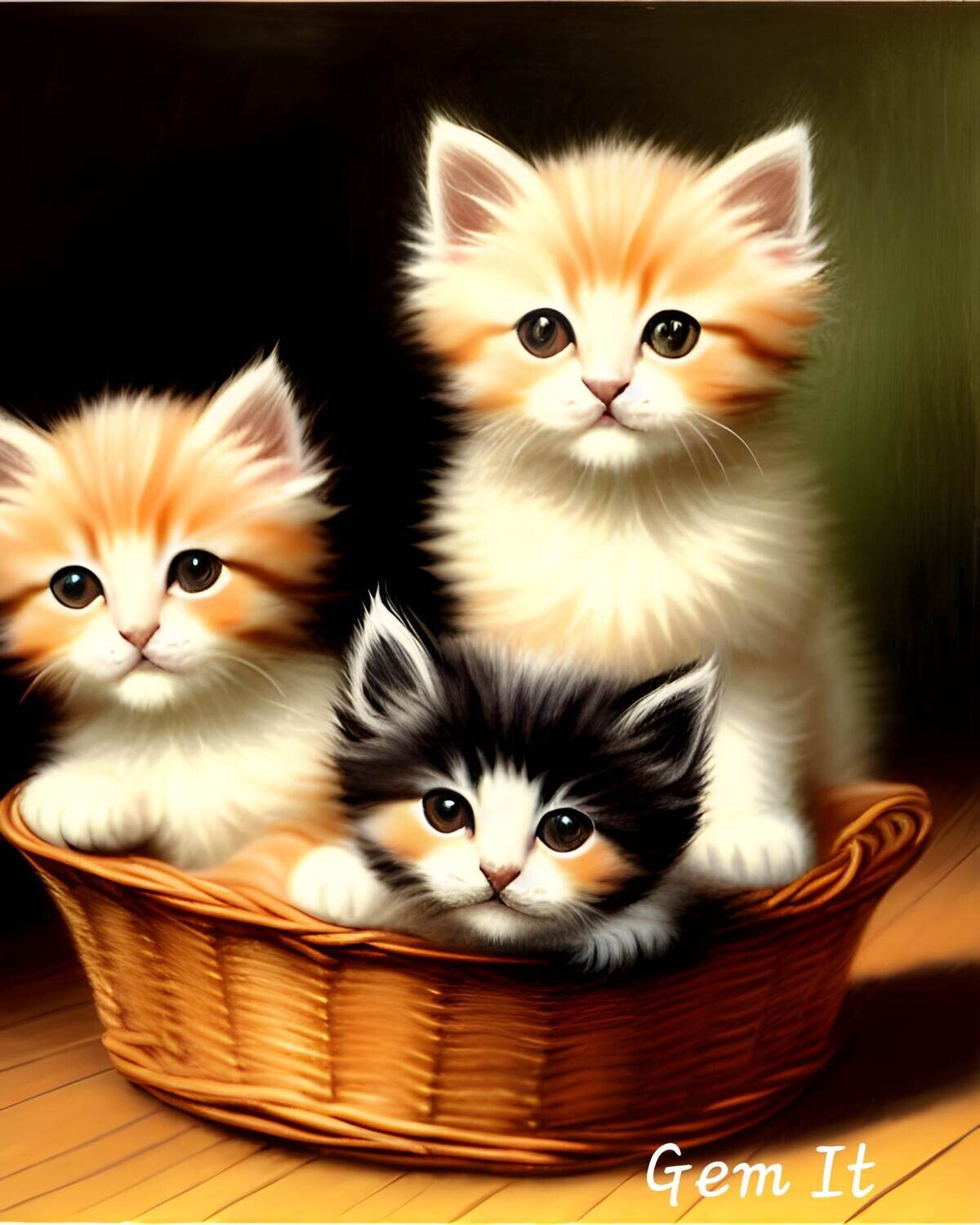 Kittens in a Basket 1 - Specially ordered for you. Delivery is approximately 4 - 6 weeks.
