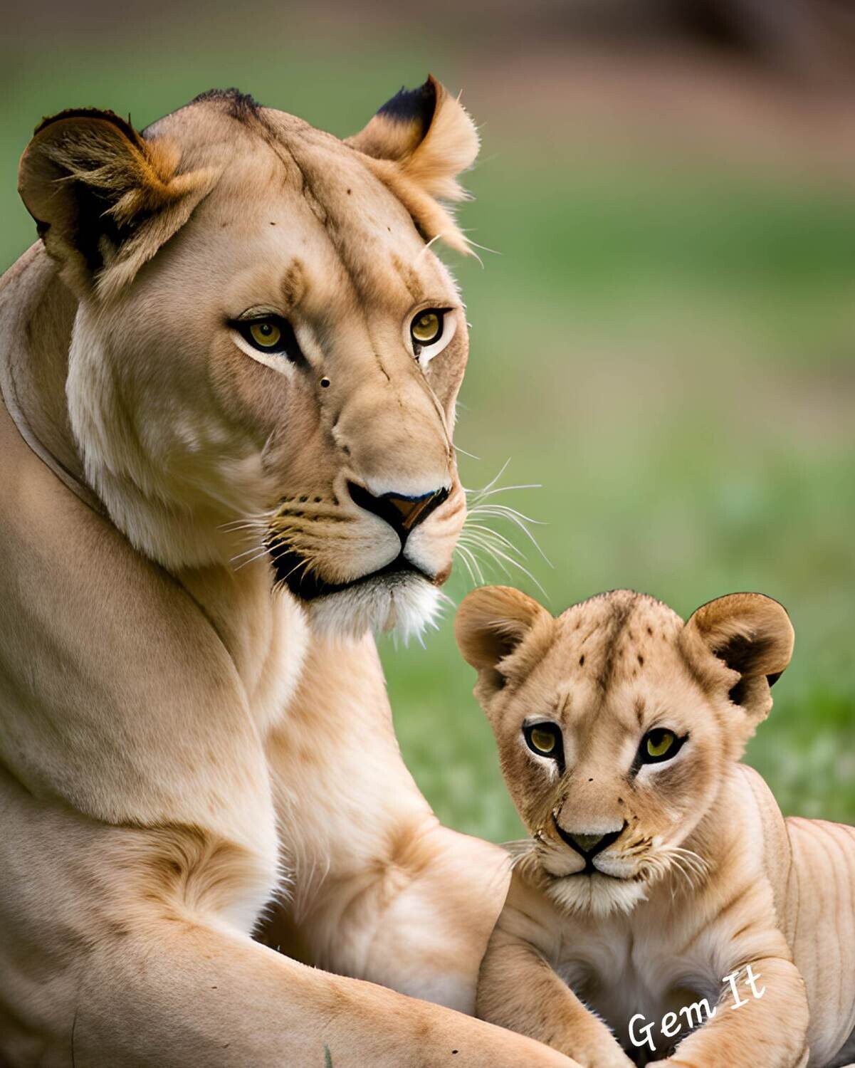 Lioness with Cub 111 - Specially ordered for you. Delivery is approximately 4 - 6 weeks.