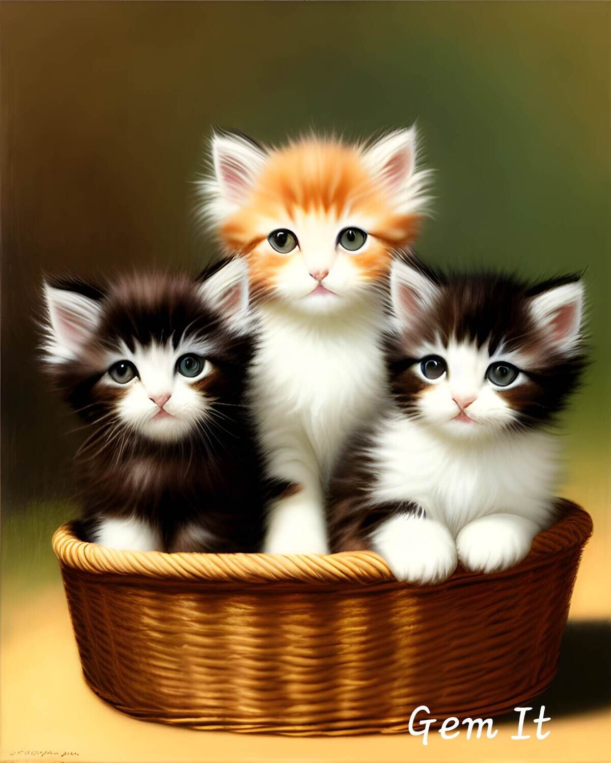 Kittens in a Basket 2 - Specially ordered for you. Delivery is approximately 4 - 6 weeks.