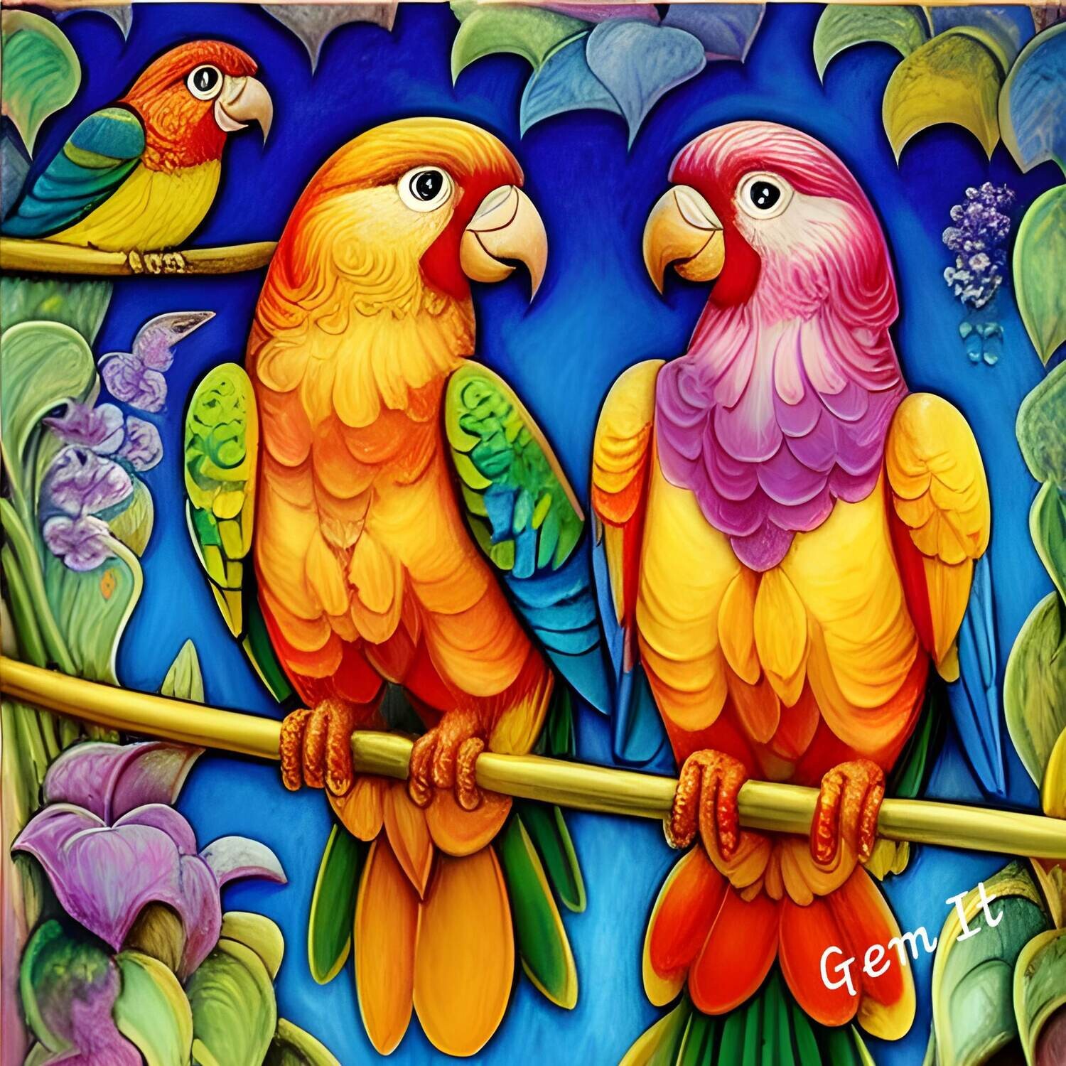 Love Birds 182 - Full Drill Diamond Painting - Specially ordered for you. Delivery is approximately 4 - 6 weeks.