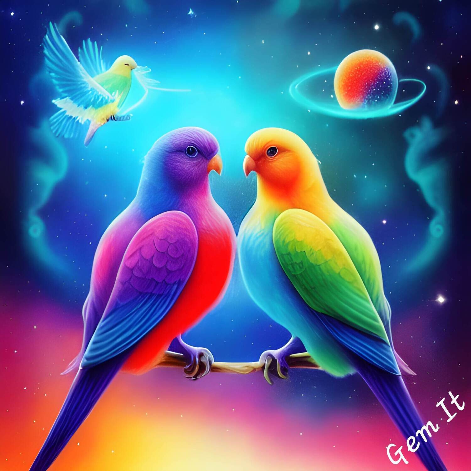 Love Birds 259 - Full Drill Diamond Painting - Specially ordered for you. Delivery is approximately 4 - 6 weeks.
