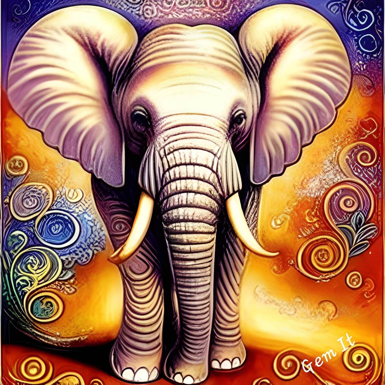 Elephant 177 - Full Drill Diamond Painting - Specially ordered for you. Delivery is approximately 4 - 6 weeks.