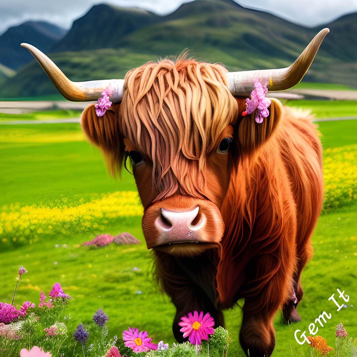 HIghland Cow 262 - Full Drill Diamond Painting - Specially ordered for you. Delivery is approximately 4 - 6 weeks.