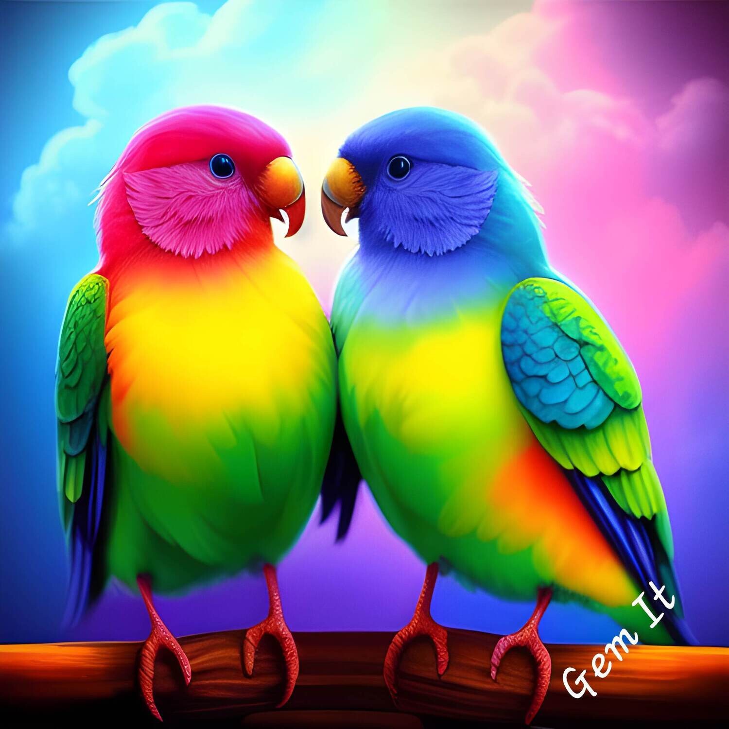Love Birds 256 - Full Drill Diamond Painting - Specially ordered for you. Delivery is approximately 4 - 6 weeks.