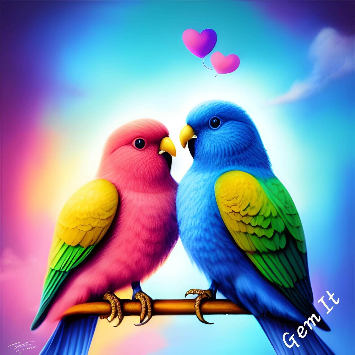Love Birds 258 - Full Drill Diamond Painting - Specially ordered for you. Delivery is approximately 4 - 6 weeks.