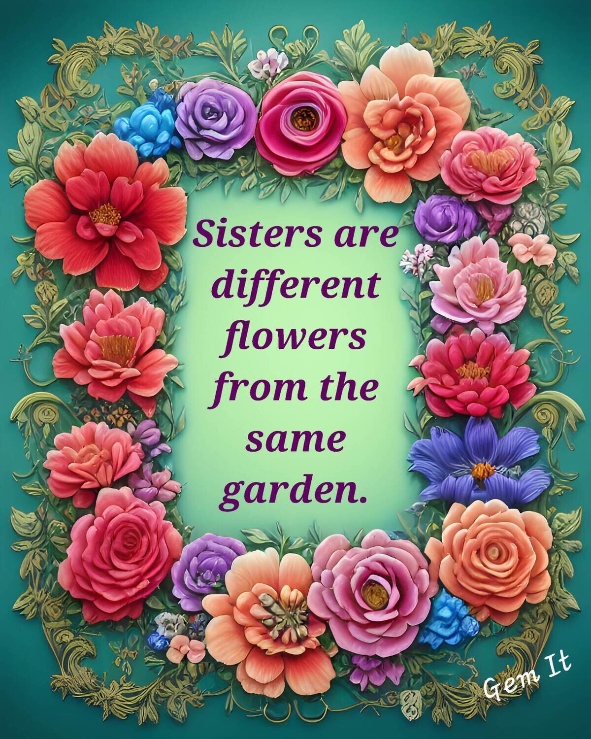 Sisters Quote - Specially ordered for you. Delivery is approximately 4 - 6 weeks.