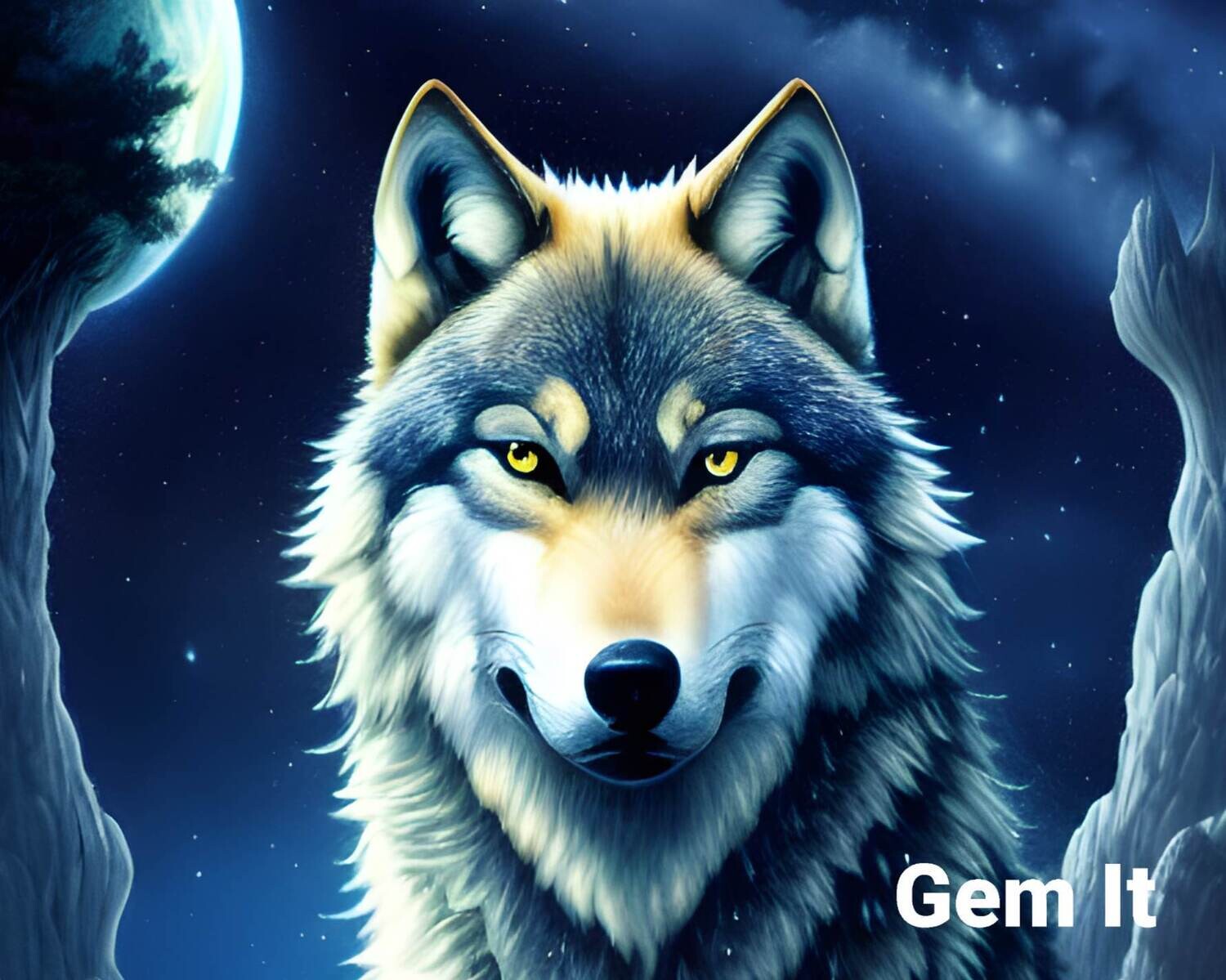 Night Wolf - Full Drill Diamond Painting - Specially ordered for you. Delivery is approximately 4 - 6 weeks.
