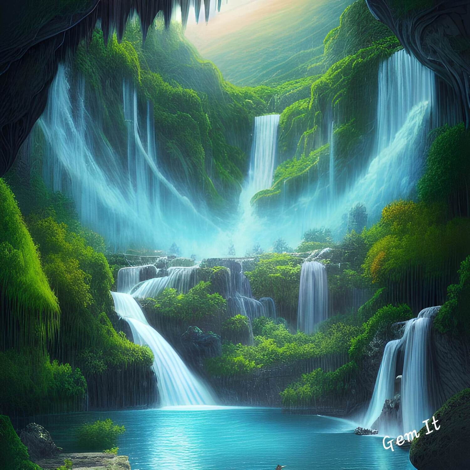 Waterfalls 538 - Full Drill Diamond Painting - Specially ordered for you. Delivery is approximately 4 - 6 weeks.