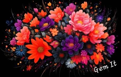 Flowers on Black 805 - Specially ordered for you. Delivery is approximately 4 - 6 weeks.