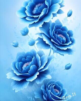 Blue Flowers 774 - Specially ordered for you. Delivery is approximately 4 - 6 weeks.