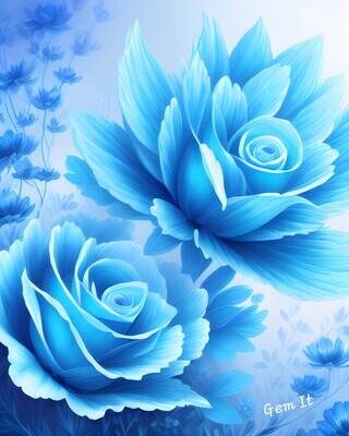 Blue Flowers 775 - Specially ordered for you. Delivery is approximately 4 - 6 weeks.
