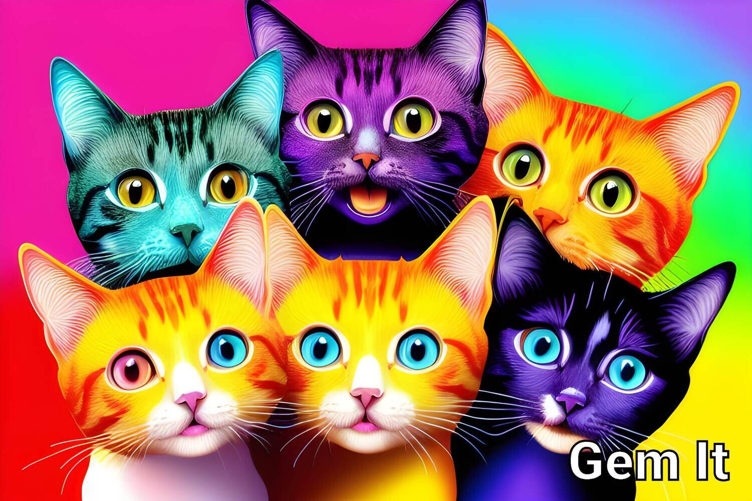 Cats Group Selfie 1 - Specially ordered for you. Delivery is approximately 4 - 6 weeks.