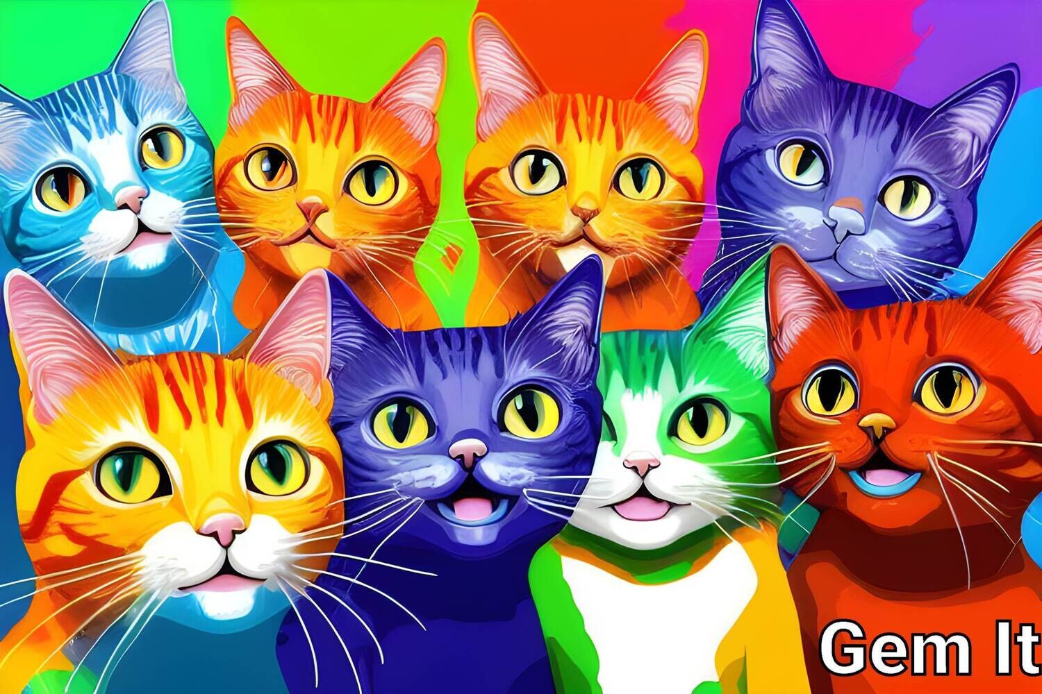 Cats Group Selfie 2 - Specially ordered for you. Delivery is approximately 4 - 6 weeks.