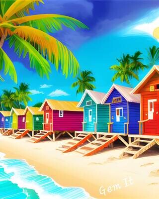Beach Huts 684 - Specially ordered for you. Delivery is approximately 4 - 6 weeks.