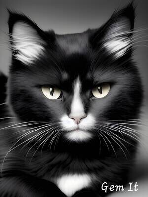 Black and White Cat 286 - Specially ordered for you. Delivery is approximately 4 - 6 weeks.