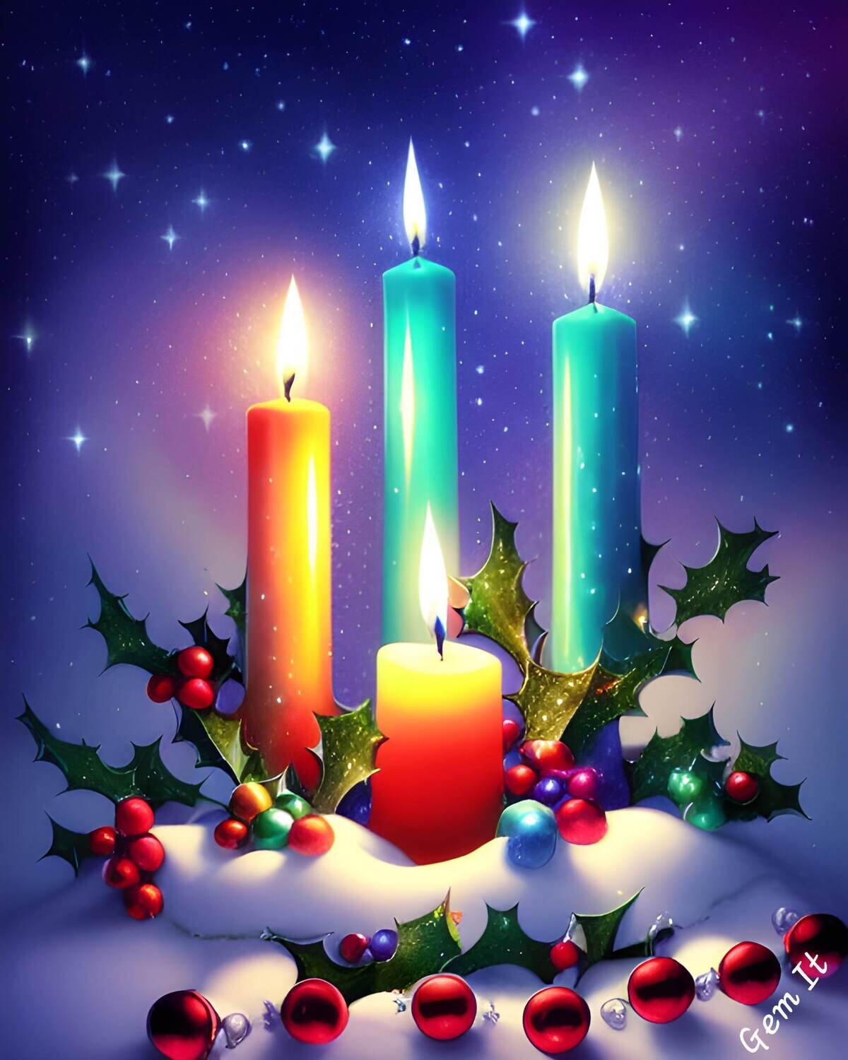 Christmas Candles 384 - Specially ordered for you. Delivery is approximately 4 - 6 weeks.