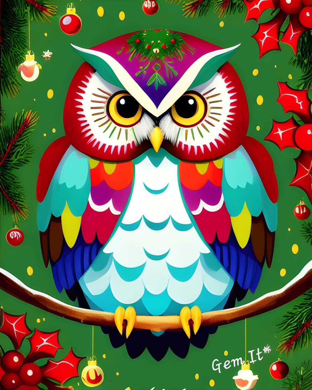 Christmas Owl 671 - Specially ordered for you. Delivery is approximately 4 - 6 weeks.