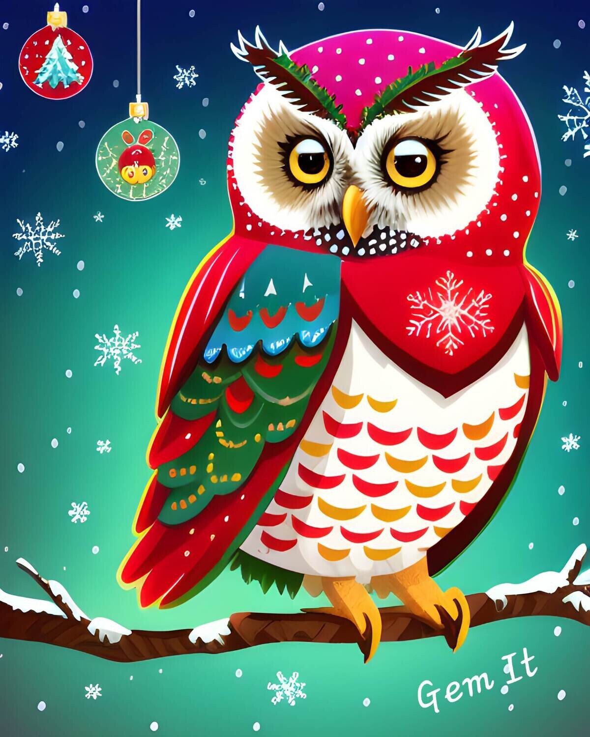 Christmas Owl 670 - Specially ordered for you. Delivery is approximately 4 - 6 weeks.