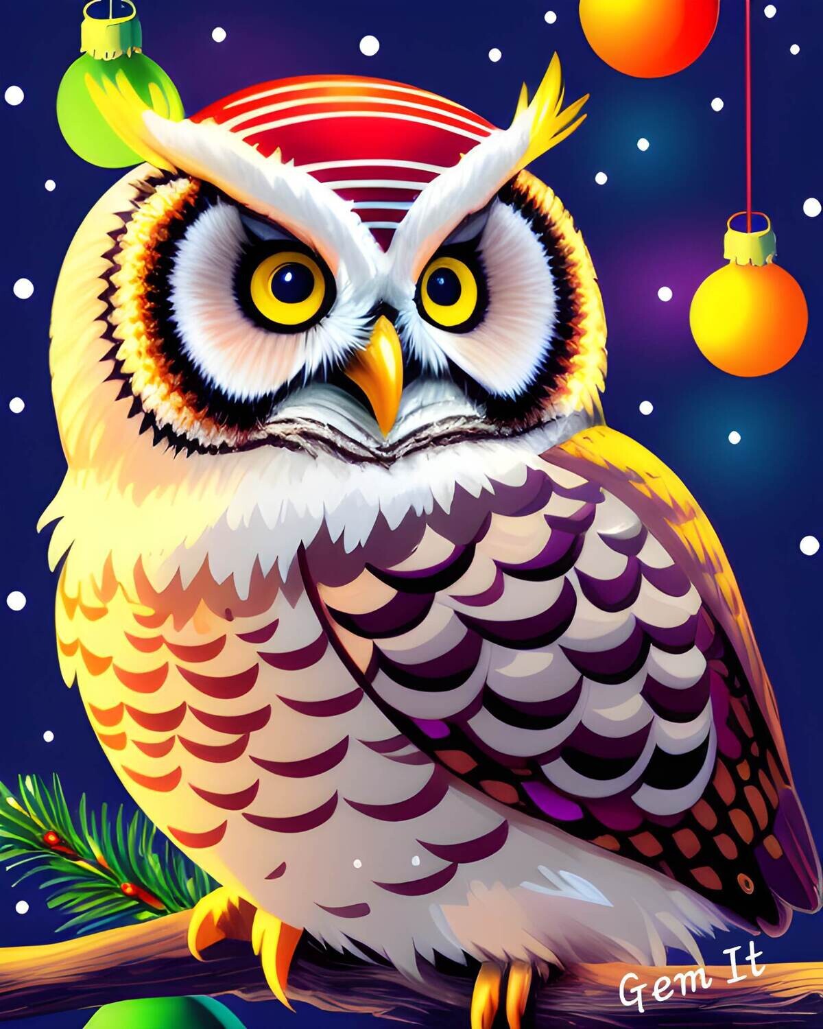 Christmas Owl 669 - Specially ordered for you. Delivery is approximately 4 - 6 weeks.