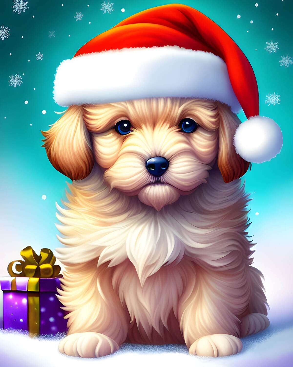 Christmas Puppy 672 - Specially ordered for you. Delivery is approximately 4 - 6 weeks.
