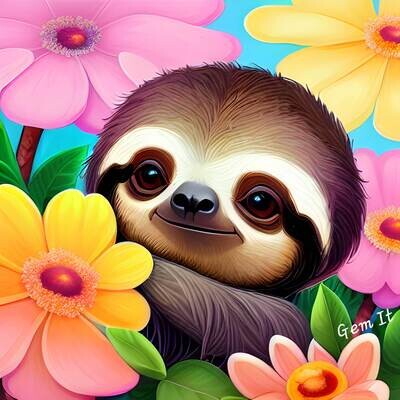 Baby Sloth 745 - Full Drill Diamond Painting - Specially ordered for you. Delivery is approximately 4 - 6 weeks.
