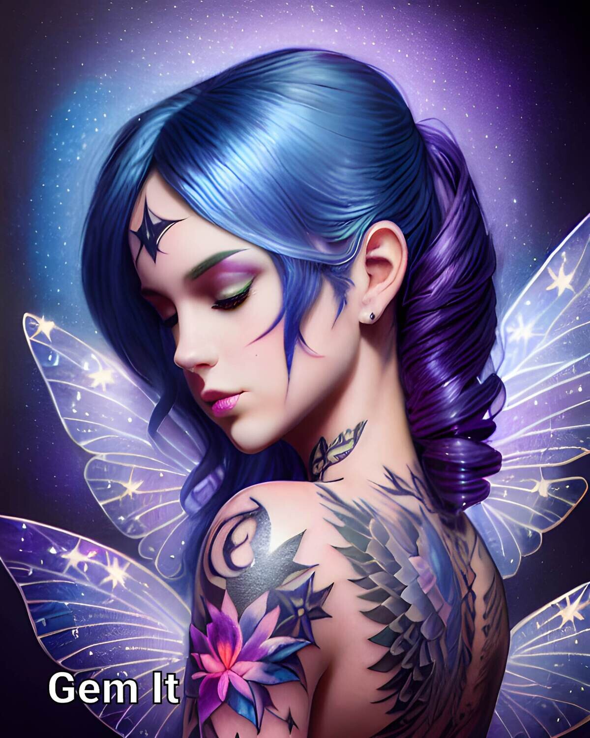 Fairy tattoo 444 - Specially ordered for you. Delivery is approximately 4 - 6 weeks.