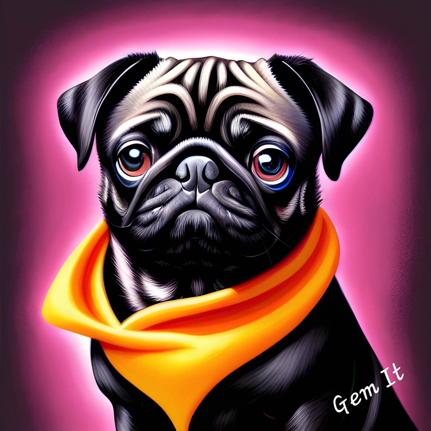 Black Pug 859 - Full Drill Diamond Painting - Specially ordered for you. Delivery is approximately 4 - 6 weeks.