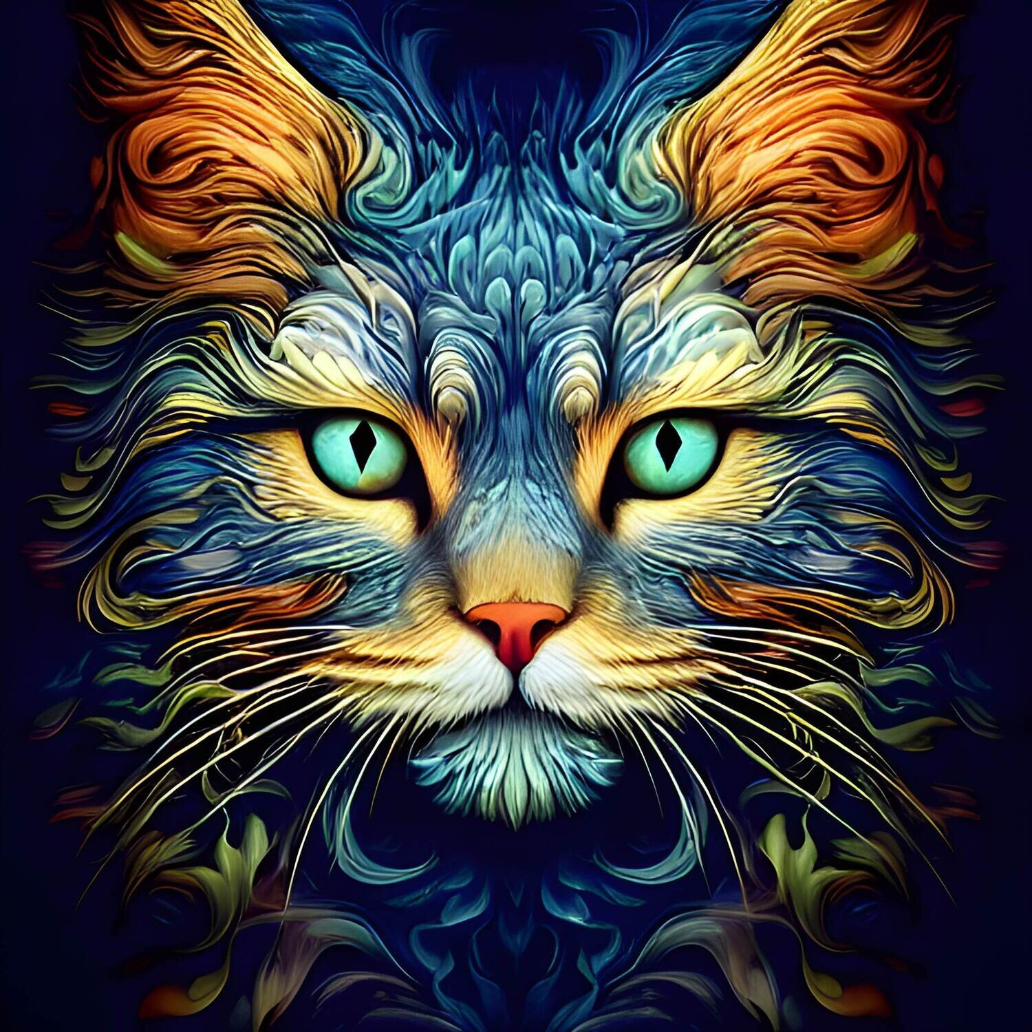 Cat Face 949 - Full Drill Diamond Painting - Specially ordered for you. Delivery is approximately 4 - 6 weeks.