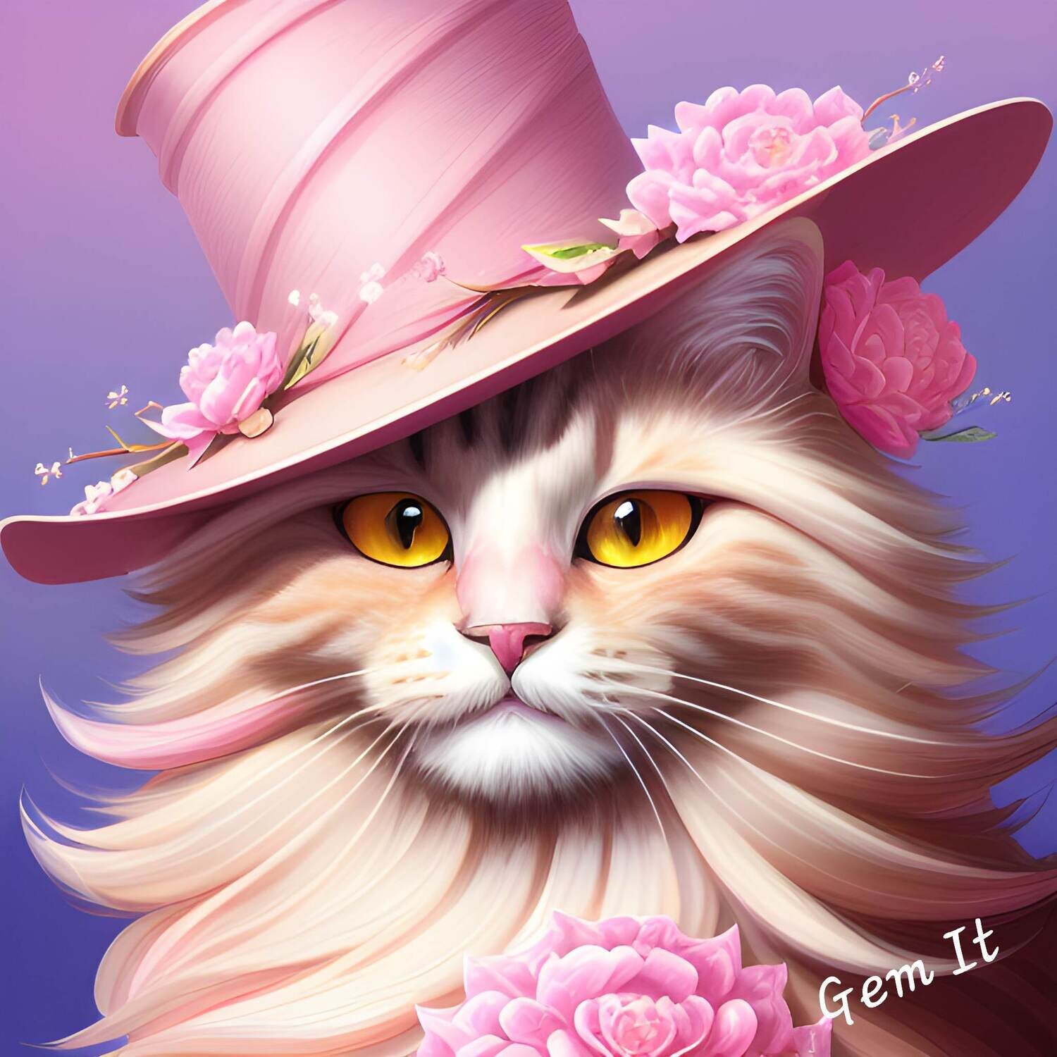 Posh Cat Pink 769 - Full Drill Diamond Painting - Specially ordered for you. Delivery is approximately 4 - 6 weeks.