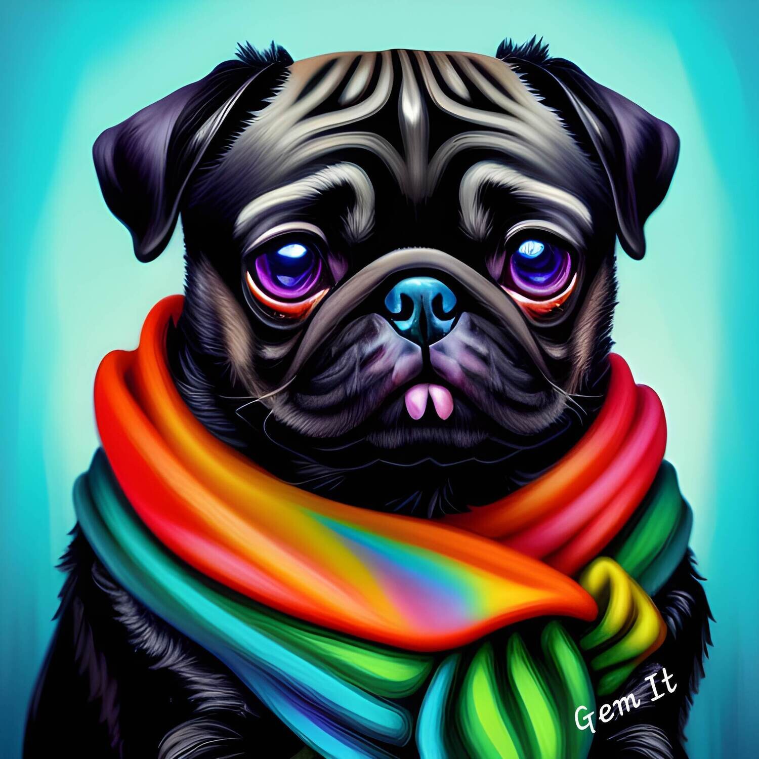 Black Pug 860 - Full Drill Diamond Painting - Specially ordered for you. Delivery is approximately 4 - 6 weeks.
