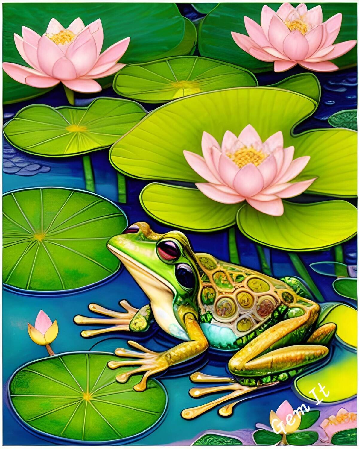 Frog in a pond 130 - Specially ordered for you. Delivery is approximately 4 - 6 weeks.