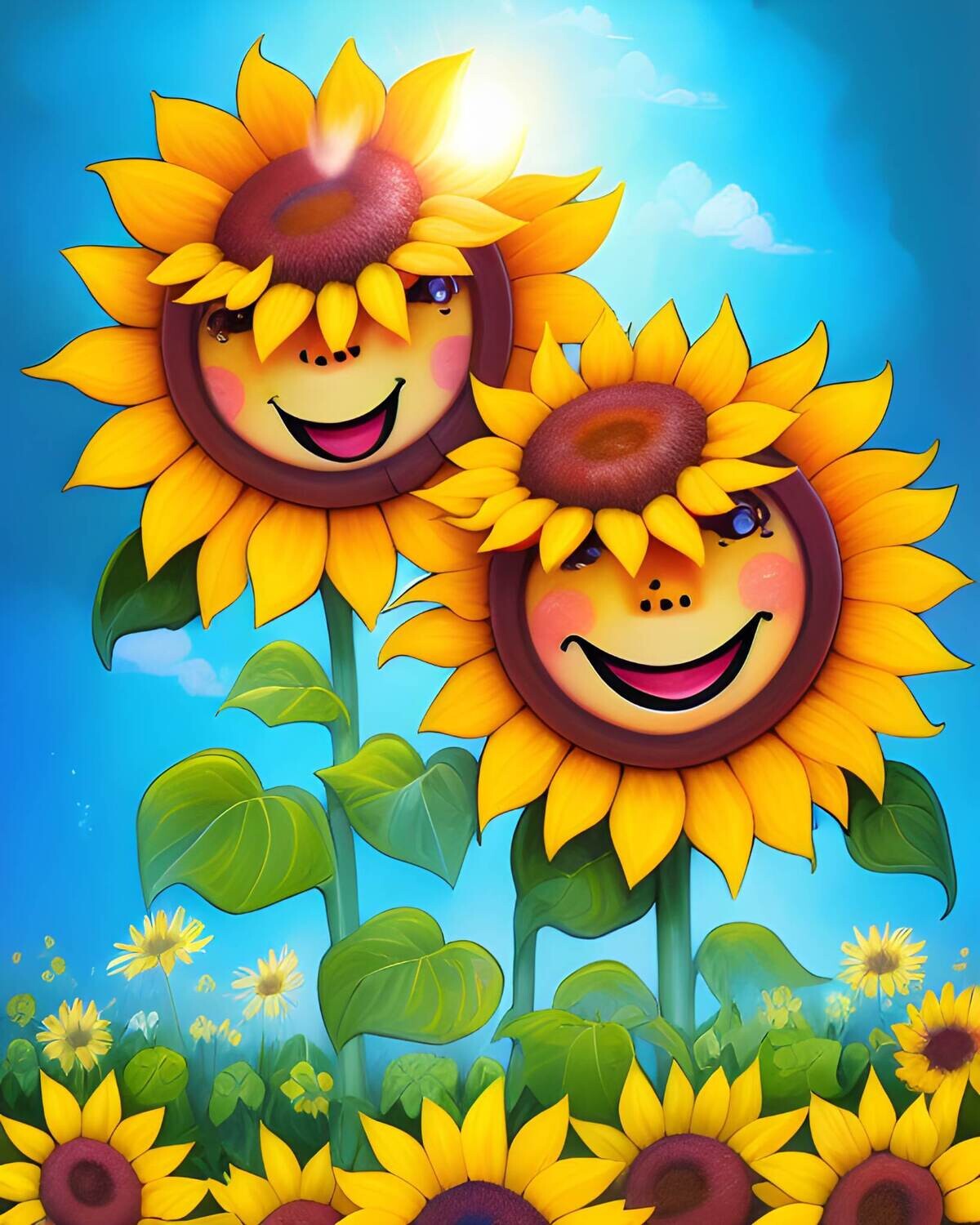 Happy Sunflowers 568 - Specially ordered for you. Delivery is approximately 4 - 6 weeks.